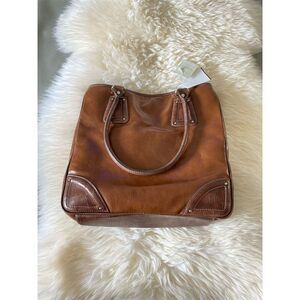 Liz Claiborne Fairbanks Large Brown Tote Bag Women's Spacious Interior